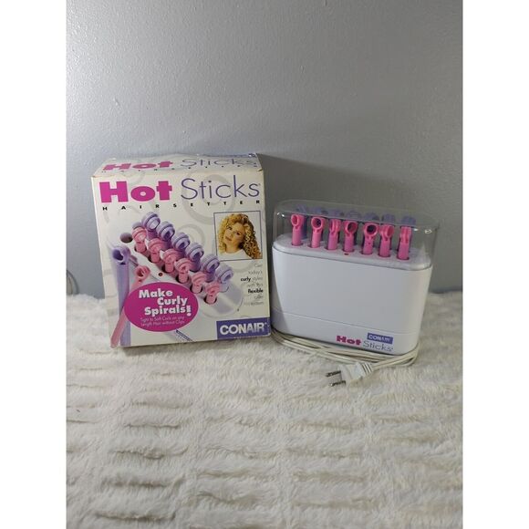 Vintage 1998 Conair HS18R‎ Hot Sticks Hairsetter - 14 Bendable Rollers - Picture 1 of 8